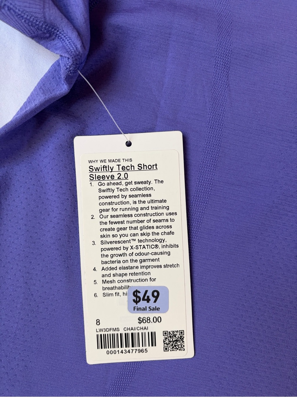 Lululemon swiftly tee NWT - Picture 3 of 3
